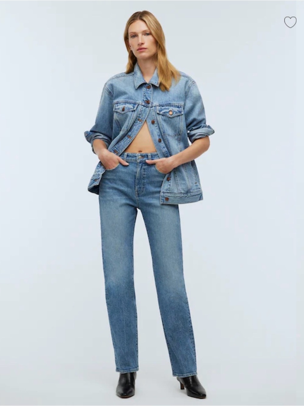 Madewell Tall '90s Straight Jean Rondell Wash Crease Edition stretch NN691 31T